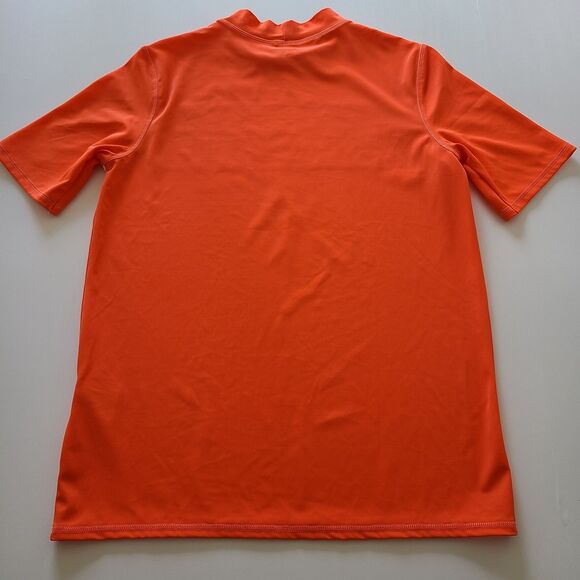 Lands’ End Short Sleeve Tee Rash Guard Swim Orange Sharks Size Large - Picture 7 of 7